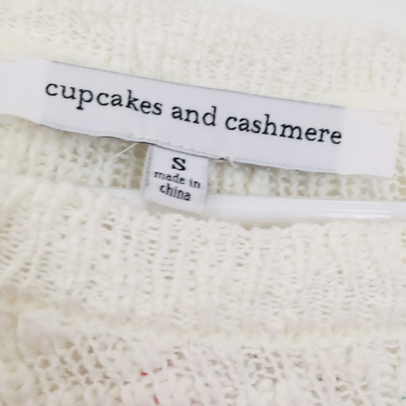 NORDSTROM NWT CUPCAKES & CASHMERE White Ivory Sweater - Picture 8 of 11